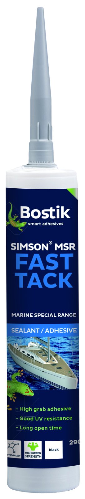 Bostik Fast Tack ablakragasztó, fekete, 290 ml