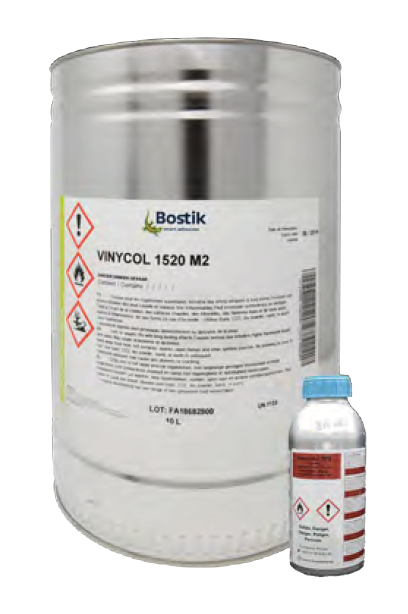 Bostik Vinycol 1520 M2 ragasztó edzővel – 10L  Ragasztó + edző