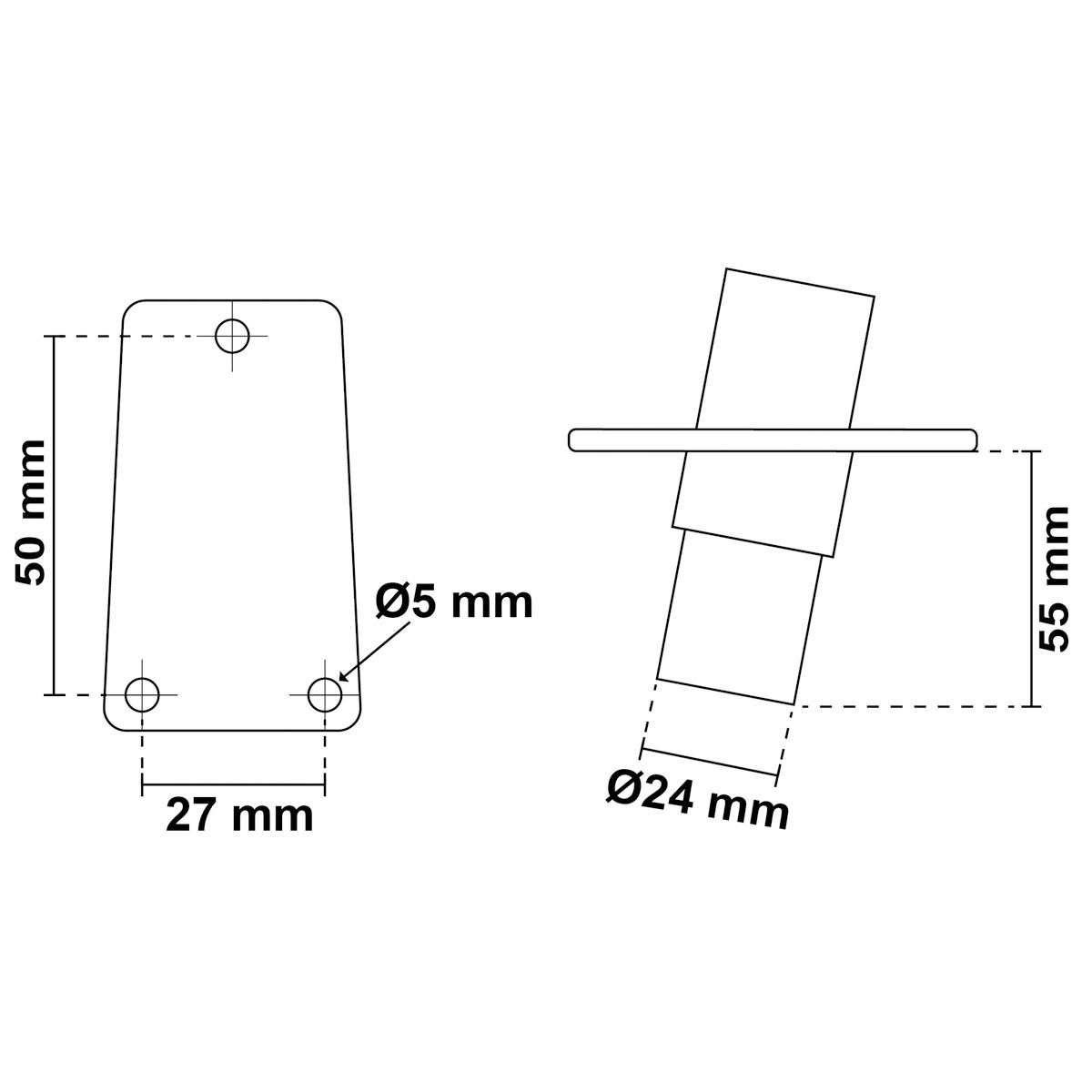 Süllyeszthető körfény, fekete, 12 V, 54 cm – fekete burkolat / süllyeszthető / max. 54 cm