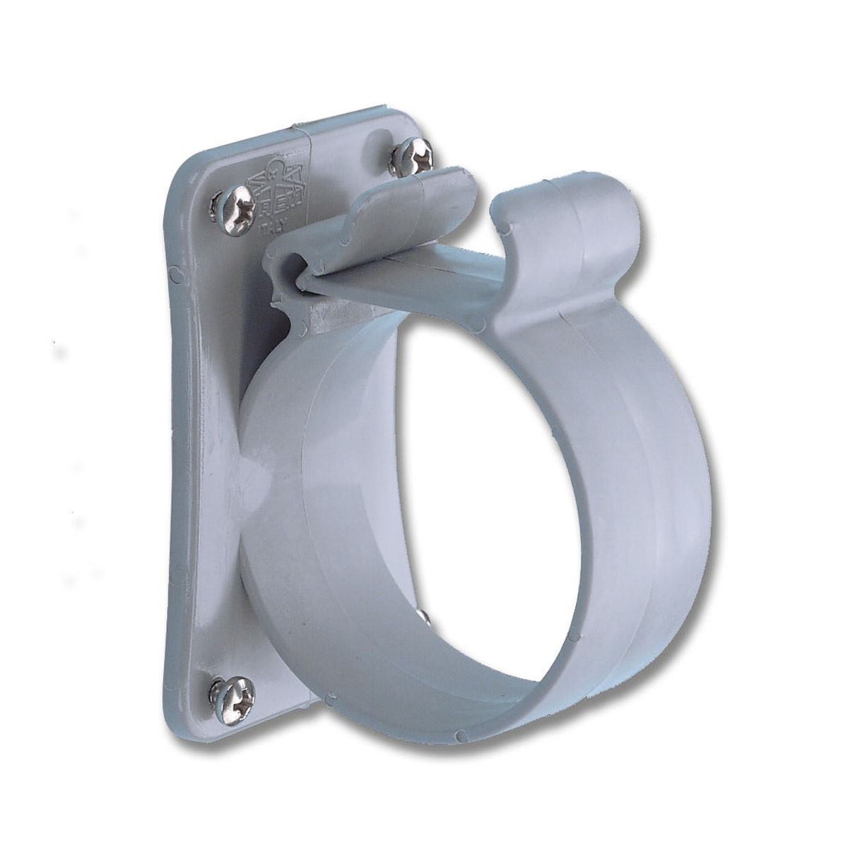 Kötéltartó klipsz, 60 mm – 60 mm belső / szürke műanyag
