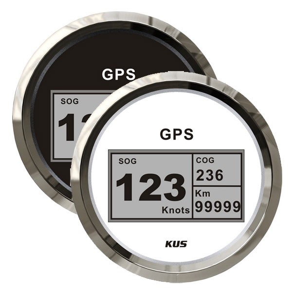 KUS GPS sebességmérő, analóg (85 mm) – Fekete