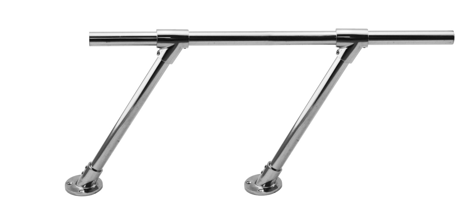 Relingláb kerek talppal, rozsdamentes A4, Ø22 mm, 30° – 7/8 coll kerek